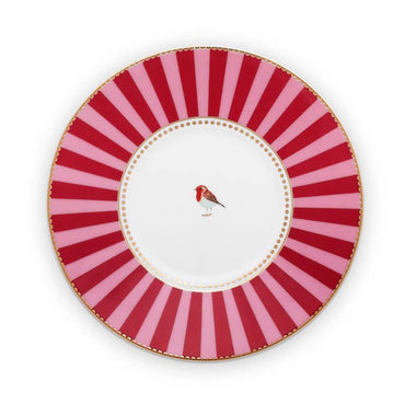 Pip Studio Love Birds Medallion Cup & Saucer - Red & Pink